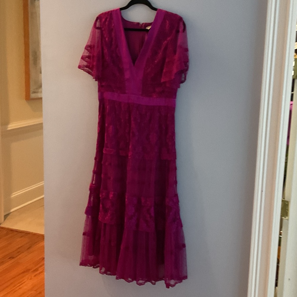 Temperley London Fuchsia Midi Dress